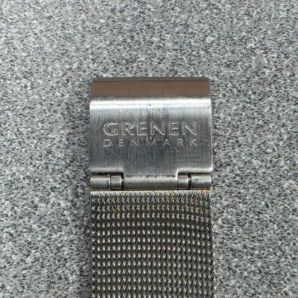 Grenen Denmark M-23LSSN Watch Womens Silver Blue‎ Fair Slim Mesh Band